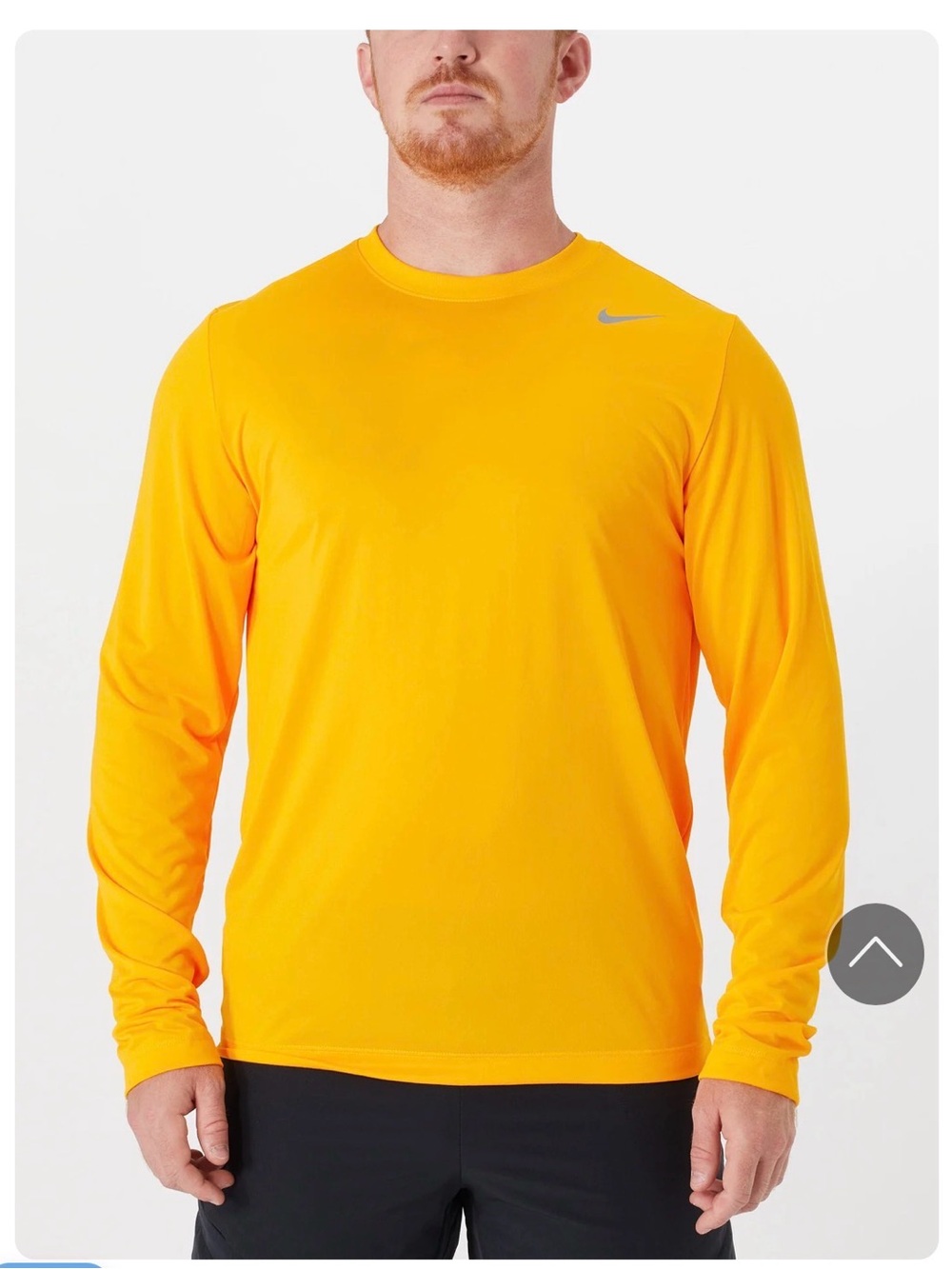 Nike Men’s Long-Sleeve Performance Shirt - Gold/Yellow